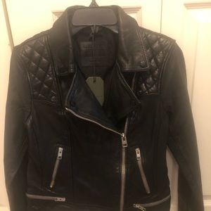 ALLSAINTS Conroy Quilted Leather Biker Jacket